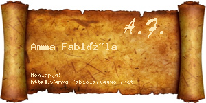 Amma Fabióla névjegykártya